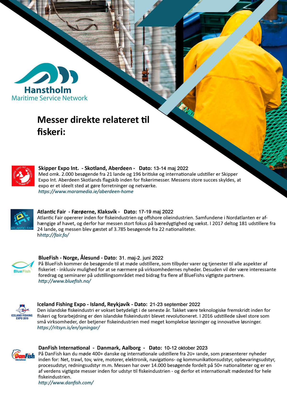 HMSN Messe liste Fiskeri 2019 s