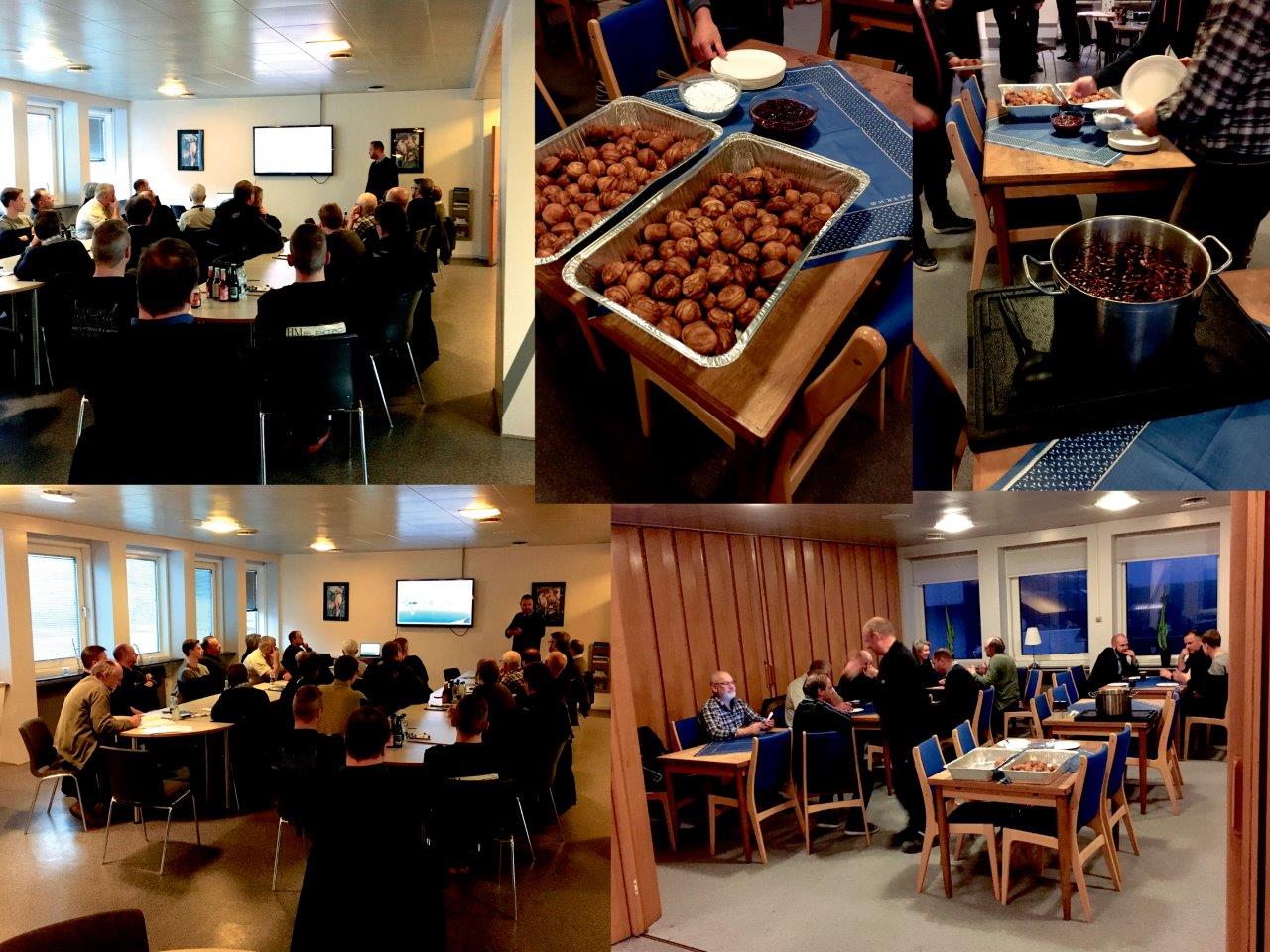 32 medlemmer af Hanstholm Maritime Service Network hørte FF Skagen fortælle om byggeplaner på havnen og Aarsleff fortælle om havnebyggeriet